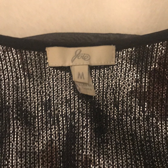 Joie sequin underlay sheer black tank - Picture 3 of 6